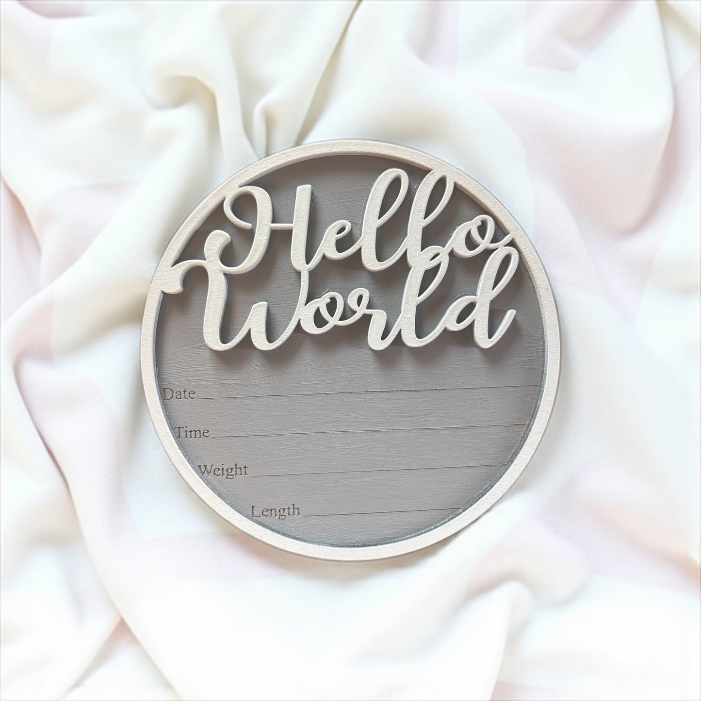 3D Wooden Baby Milestone Discs – Laser-Cut Monthly Photo Set (1–12 Months)