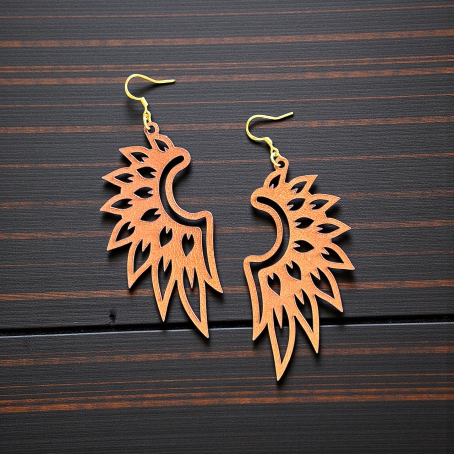 Leather Wing Earrings – Genuine Leather + Sterling Hooks (4 Styles)