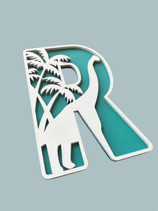 Dinosaur Alphabet Letters – Large (8") - Custom Wood Name Decor
