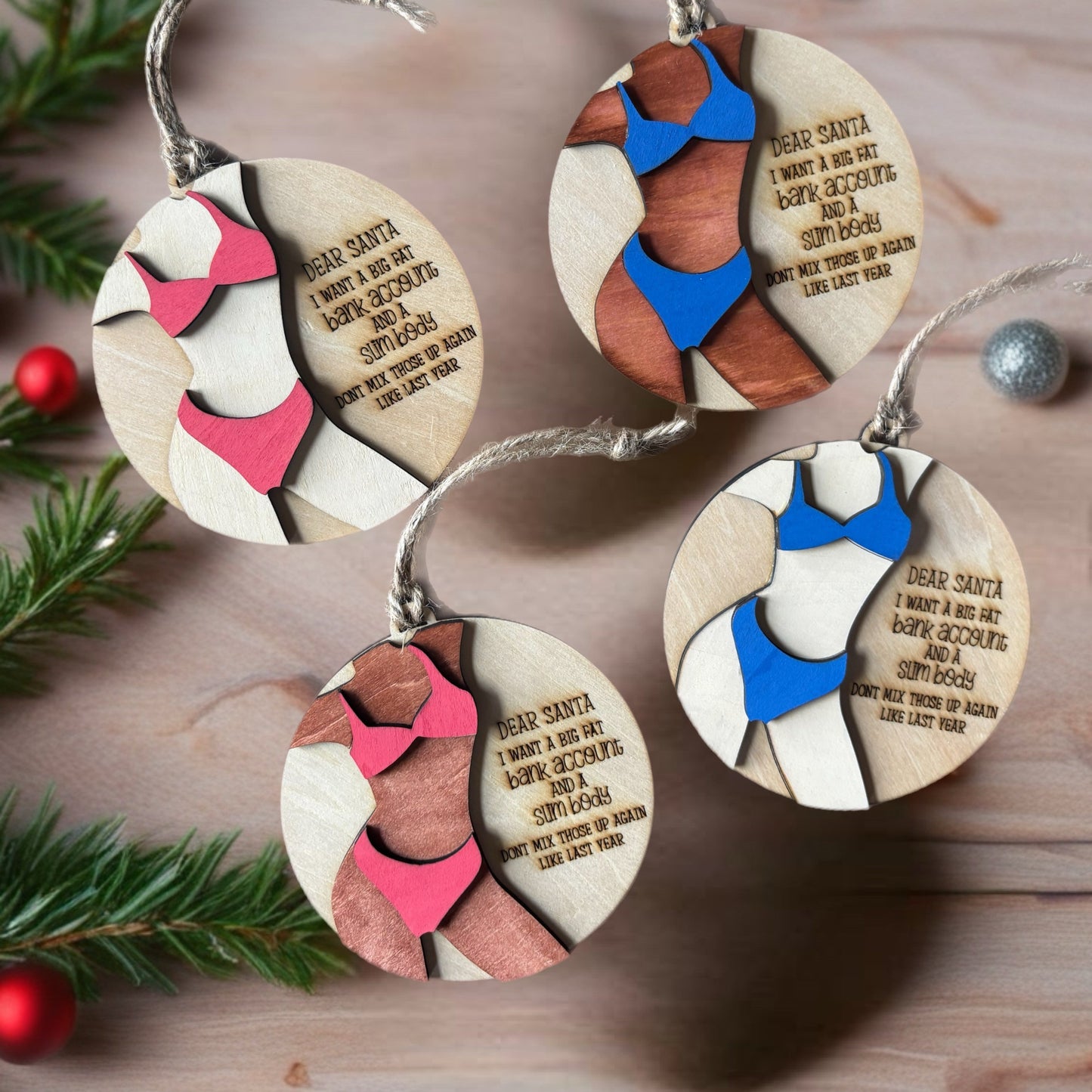 Bikini Ornament – Dear Santa Design
