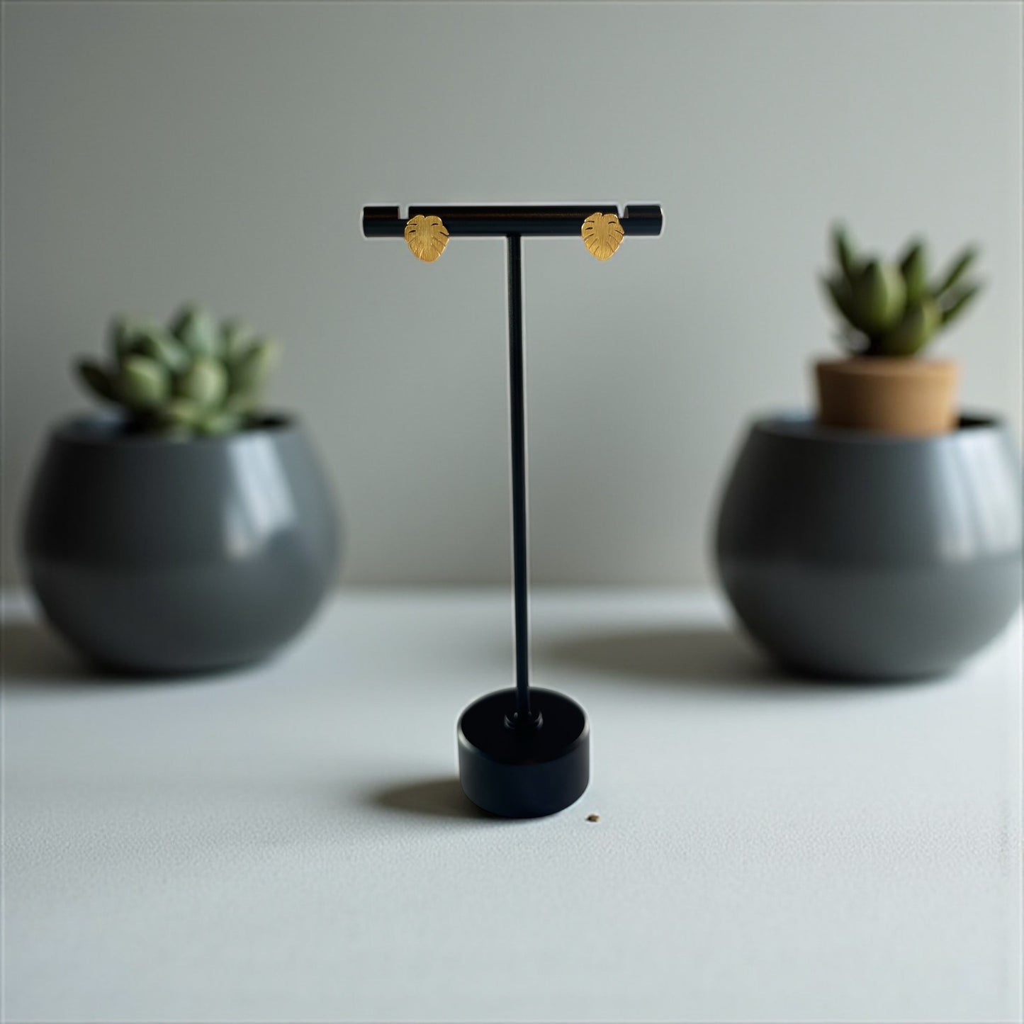 Monstera Leaf Post Earrings