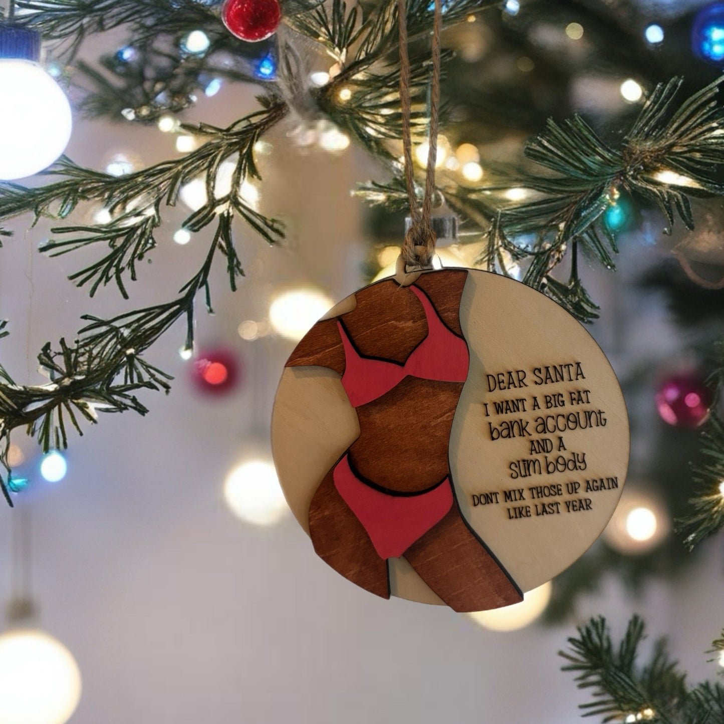 Bikini Ornament – Dear Santa Design