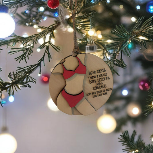 Bikini Ornament – Dear Santa Design