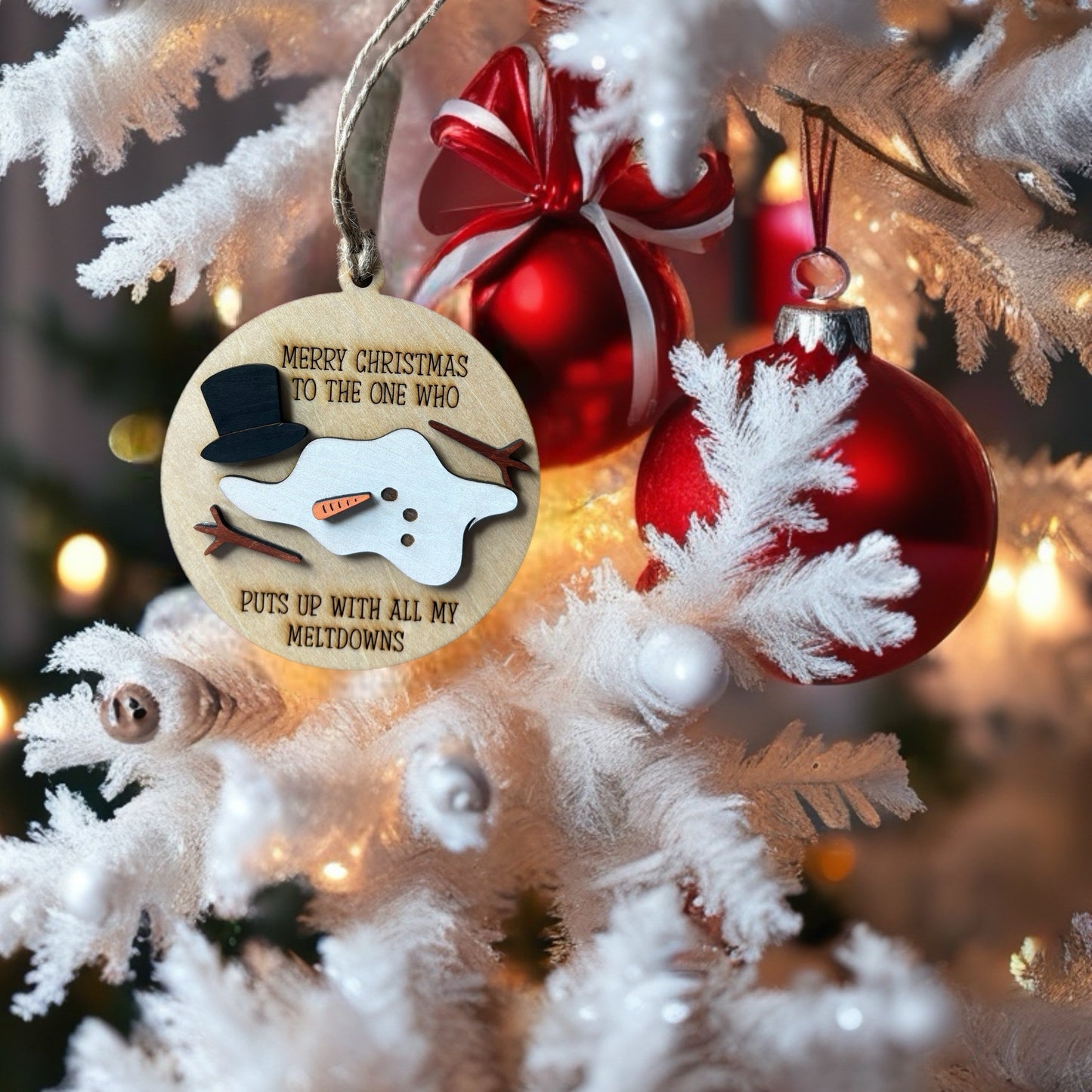 Meltdown Snowman Ornament