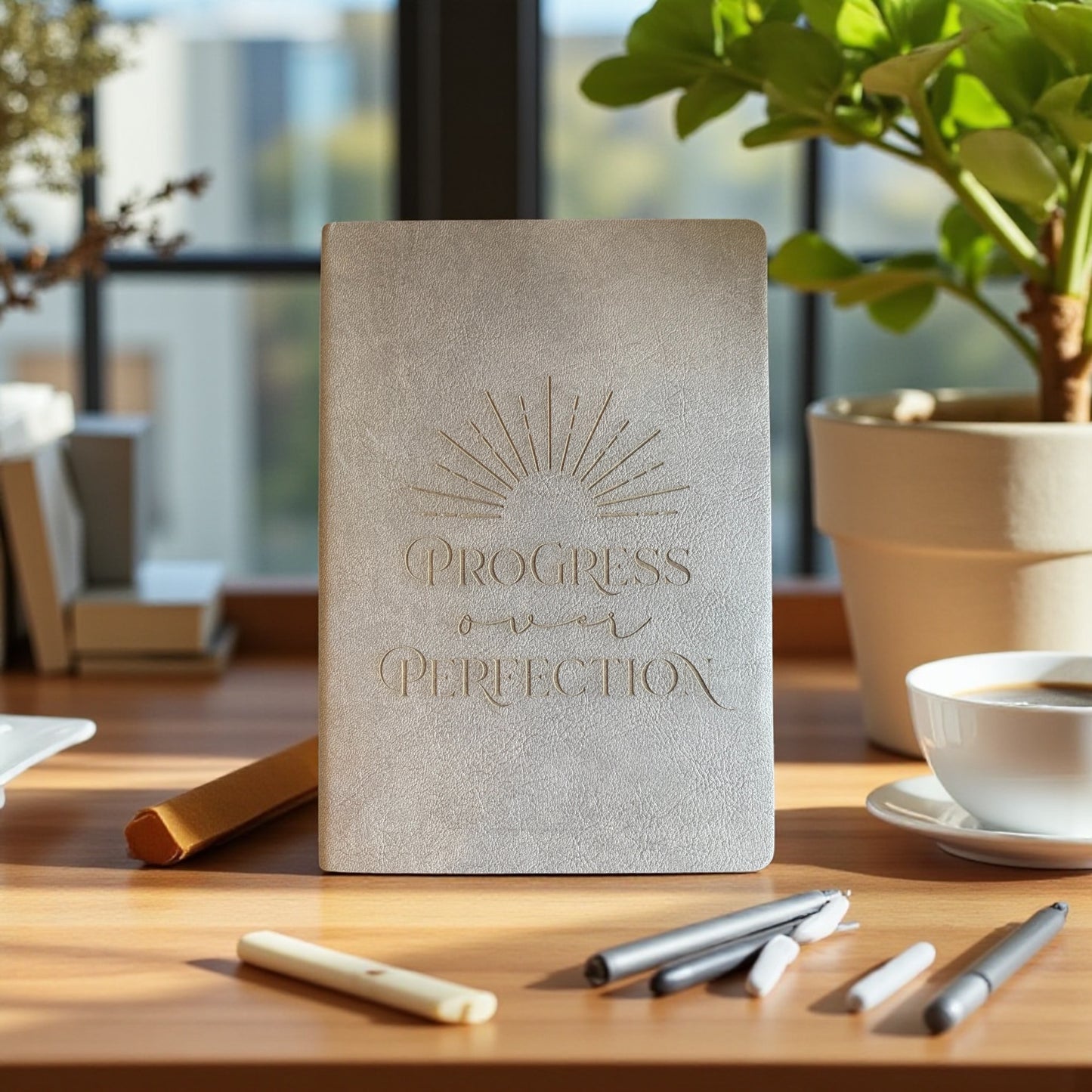 PU Leather Journal – Laser Engraved Boho Design