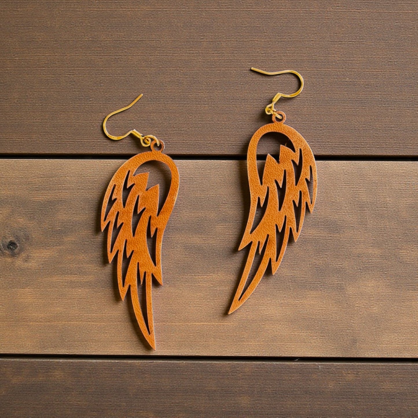 Leather Wing Earrings – Genuine Leather + Sterling Hooks (4 Styles)