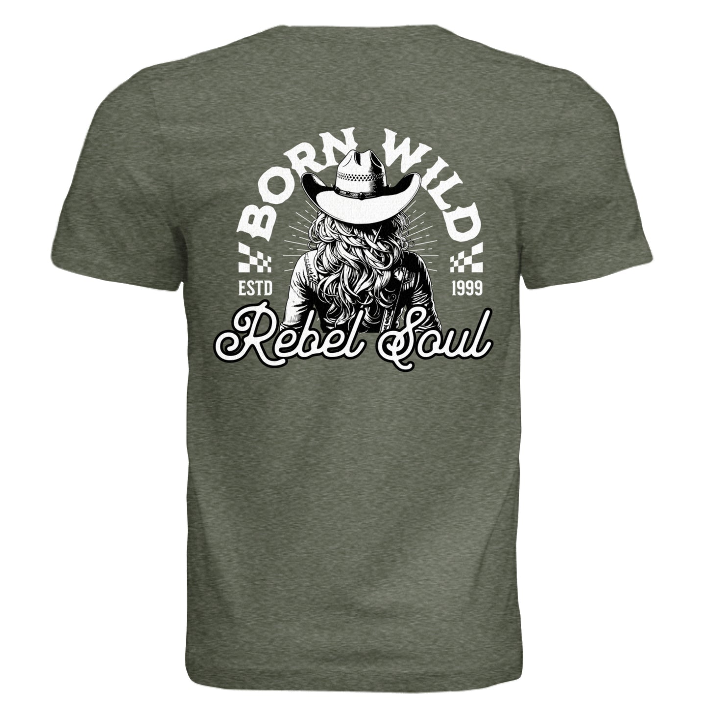 Military Green Triblend - BACK